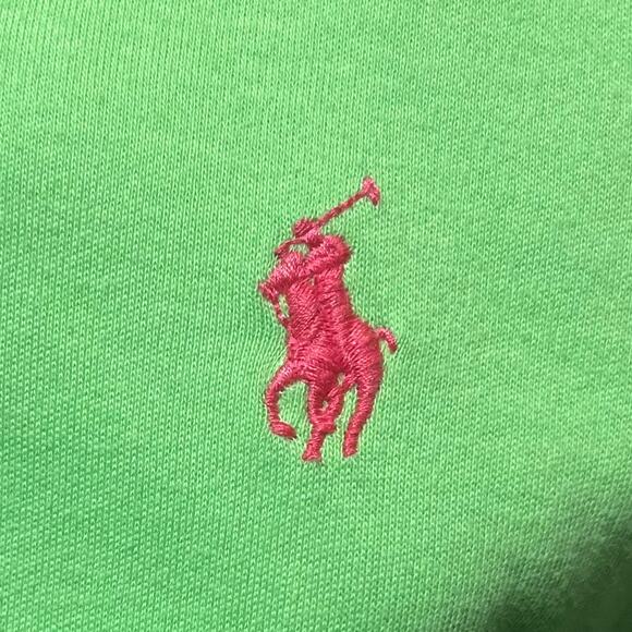 Vintage Polo Ralph Lauren Polo Shirt Size XXL Neon Green Rugby Preppy 90s Pony - Picture 3 of 6